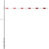 Height restriction barrier | cross tube length: 3500 mm | for padlock | for casting in concrete